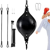 Boxsack mit doppeltem Ende, tragbarer Boxball, verstellbarer PU-Leder-Doppelend-Boxsack für Kerntraining, Koordination, Fitness, Fitnessstudio, Heimtraining