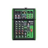 D Debra DI-4UX-Serie Professioneller Mixer Audio mit 99 DSP Digitaleffekten USB MP3 Eingang 48V Professionelle Phantomspeisung Mikrofon-Preamps für DJ Mixer Konsole Aufnahmestudio (DI-4UX)