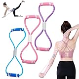 3 Widerstandsbänder mit Griffen: elastisches Zugband, Sport, für Training, elastisches Band, Krafttraining, Reißen und elastisches Krafttraining für alle Ebenen