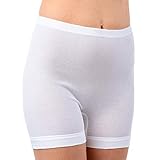 HERMKO 1900 4er Pack Damen Schlüpfer mit längerem Bein aus 100% Bio-Baumwolle; 95°C waschbar, Farbe:weiß, Größe:52 (XXL)
