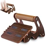 Fußstütze Schreibtisch Holz - Fußstütze mit 3 verstellbaren Höhen, Winkelverstellbar, Fusshocker, Fußbank, Rutschfeste Fußstützen für Büro, Zuhause