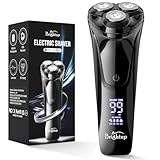 Brightup Rasierer Herren Elektrisch mit 4D-Schwebekopf, Kabellos LED Elektrischer Nass- und Trockenrasierer für Männe, IPX6 Wasserdichter Elektrorasierer, USB-C Aufladung & Pop-Up Trimmer, Reisesperre