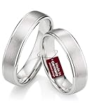123traumringe Eheringe in 925 Silber I Partnerringe mit Etui & Gravur I Gravierbare Silberringe mit wählbarer Ringgröße 50-74 mm I Hochwertige S71 Verlobungsringe in 5 mm Breite & 1,5 mm Stärke