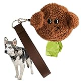 Halterung für Hundebeutel, Müllbeutelspender | Spender für Scheidebeutel aus Plüsch, auslaufsichere Halterung