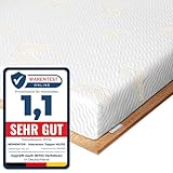 Newentor® Matratzen Topper 140x200cm H2 H3, Matratzentopper 140x200 Schlafsofa Bett Gelschaum, Mattress Topper 140x200 Boxspringbett Gel Bezug Kaltschaum 7CM Höhe