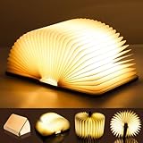 Luthando LED Buchlampe, Buch Licht Faltbare Buchlampe 12x9 cm, LED Stimmungsbeleuchtung USB Aufladbare Nachttischlampe für Kinder Freundin Geschenk Home Decor