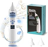 Anluomafuy Nasensauger Neugeborene, Automatisch Elektrisch Nasenreiniger, Wiederaufladbar Nasal Aspirator, LED-Anzeige, Mit 3 SaugstäRken Musik Funktion Und 3 Silikon Dusen