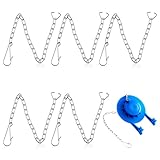 Notoke 5 Stück Silber Toilettenspülketten, Edelstahl Toilette Metallkette, Universelle Kette für Toilettenspüler, Ersatzset für Toilettenspüler, für die meisten Toilette