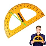 Großer Winkelmesser Für Den Unterricht – Whiteboard-Winkelmesser, Mathematik-Werkzeug Für Ingenieure, Verbessertes Unterrichtserlebnis | Multifunktionales Digitales Design Mit Kompassfunktion, Perfekt