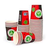 storage100 Pappbecher 200ml Kaffeebecher 0,2l 8oz Coffee to Go geeignet für Heiß- und Kaltgetränke Kaffee Becher (Rot) (2000)