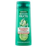 Garnier Fructis Stärkendes Shampoo für brüchiges Haar, bruchsicher, stärkende Wirkung, mit Apfelextrakt und Niacinamid, regeneriert Kraft, 250 ml