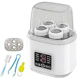 8-in-1 Flaschenwärmer Baby, Sterilisator für babyflaschen, Schnell-Flaschenwärmer, Milchflaschenwärmer für Babys, Fast Babykostwärmer & Abtauung mit LCD-Display, BPA-freier Babynahrungsheizung