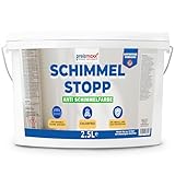 Preismaxx Feuchtraumfarbe für Badezimmer, Küche und Schlafzimmer – Wandfarbe innen weiß mit hoher Deckkraft – atmungsaktiv, feuchtigkeitsregulierend und schimmelresistent (2,5 Liter)