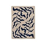 caracda Kuscheldecke 100% Bio-Baumwolle - Extraweich & Kratzfrei | Wohndecke, Tagesdecke, Baumwolldecke | 150 x 200cm (Shape of Plants)