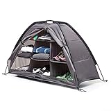 Bulevisiter Faltbarer Outdoor-Schuhschrank, Campingschuh-Organizer mit 9 Ablagen für Wohnmobil, Zelt-Organisation, Aufbewahrung (grau)