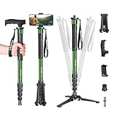 Manbily Kamera-Einbeinstativ mit Standfuß & Gehstockgriff aus Aluminium, 5 Abschnitte bis zu 180cm, Wanderstöcke Reise-Einbeinstativ Tragbar Kompakt Leicht mit füßen Max 10KG DSLR Kamera Videokamera
