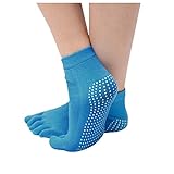 Generisch Rutschfeste Damen Yoga Anti Rutsch Socken Stoppersocken Lustige Zehensocken für Pilates Tanz Krankenhaus Fitness Sport Bunte Yogasocken Erwachsene mit Grip Gummisohlen