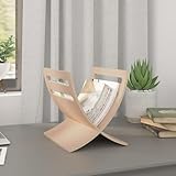 Tidyard Zeitschriftenständer Holz Freistehend Zeitungshalter aus Pappelsperrholz für Wohnzimmer Büro Wartezimmer 29 5 x 29 5 x 26 5 cm Natur