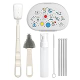 Babyflaschen-Bürstenset - Flexible Silikon Reinigungswerkzeuge Für Becher,Wasserflaschen-Reinigungsbürste - Für Deckel, Strohhalme, Sauger, Brustpumpen, Muttermilchkollektor und Ritzen