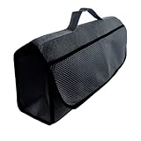 Kofferraumtasche Organizer Autotasche Auto Kofferraum KFZ Tasche Toolbag Aufbewahrungstasche mit Klettverschluss (Schwarz)