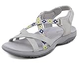 Meik Mangni Damen Slim Slingback Sandalen Sommer Sportliche Sandale Frauen Sportsandale Orthopädische Wandersandalen Outdoor Trekking Sandalen,Grau,Gr:39 EU=Sohlengröße 40 EU