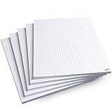 iulias Freude schenken! Notizblock A5 kariert I Spar-Set 5 Blöcke DIN A 5 I 50 Blatt je Block I abreißbar I 80g/m² Papier weiß I Schreibblock, Rechenblock, Notizen