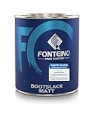 Fonteino Bootslack - Matt Weiß - Bootsfarbe Schiffslack Yachtlack Holzlack Parkettlack Treppenlack Gartenmöbellack für Holz 750ml