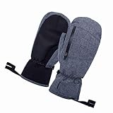 CFTGIW Snowboard-Fäustlinge für Damen und Herren, Wasserdichte Skihandschuhe, Touchscreen-Schneehandschuhe für Winter, Snowboard, Schneemobil, Fünf-Finger-Finger für Wärme, Wärmeschutz, Verhindert