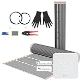 BR Bringer Infrarot Fußbodenheizung 150W/m² - Basis-Set mit Smart Thermostat - 1x1m, 1 m² - Infrarot Heizfolie für Böden aller Art - Ideal für Bad & Wohnbereiche, Einfache Montage