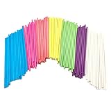 NUWIQ 210 Stück Cake Pop Stiel, Bunt Cake Pop Sticks, Cake Pop Stiele Set, für Bonbons, Backen DIY, Tortendekoration, 7 Farben