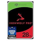 Seagate IronWolf Pro 28TB, Enterprise Internal NAS HDD, CMR 3.5 Inch, SATA 6GB/s, 7.200 RPM, 512MB Cache for RAID NAS, Data Rescue Service, Frustration Free Packaging (ST28000NTZ00)