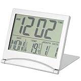 Walfront Faltbarer Wecker mit Elektronischer Kalender Tragbarer Designzeit Display Geburtstagserinnerung für Home Office Travel