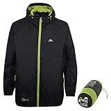 Trespass Unisex Bunda Qikpac Kompakt Zusammenrollbare Wasserdichte Regenjacke, Schwarz (Black), M EU