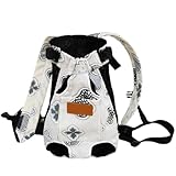 Hunderucksack Tragetasche, Hund und Katzentasche, Haustier Tragetasche mit breitem gepolstertem Schultergurt, Hund Reise Haustier Tasche Hundetasche Denim Rucksack Hund Atmungsaktiv Reisetasche Out