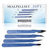 Horn Medical Einweg Skalpell Set, Typ I (10er Set) - Skalpelle in den Größen/Figuren, Fig 20 (3x), Fig 11 (2x), Fig 12 (3x), Fig 24 (2x), steril