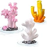 CATOR 3 Stück Aquarium Deko, aquarium deko Schwimmende Koralle Aquarium Dekoration Harz Aquarium Zubehoer Landschaftszubehör, aquarium zubehör für Aquarium und Aquarien Zuhause Büro