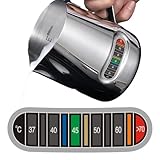 Aufkleber für Thermometer zum Aufkleben, Thermometerstreifen zum Aufkleben - Stark klebendes, wiederverwendbares Farbwechselband - Temperaturanzeige für Gärung, Brauen, Wein, Bier, einfach zu bedienen
