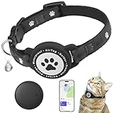 JIARUI SmartTag Katzenhalsband, Mini Tracker Ohne ABO für Katze, (nur IOS) mit Reflektierendes GPS Katze Tracker Halsbänder, Tracking Standort von Haustieren, Arbeite mit Apple Find My (1 Pack)