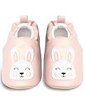 Occulto Baby Krabbelschuhe (Modell: Elia), Lauflernschuhe Mädchen & Jungen Hase 12-18 Monate