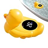 Duck Baby Bath Temperature Gauge, Floating Waterproof Digital Duck Degrees Gauge, Infan t Water Wash Thermomete r, Cartoon Afloat Bathtub Toy for Toddler Pool Safety and Fun