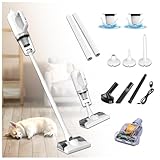 LRF-yxkj Staubsauger Kabellos Mit Wischfunktion 5 in 1 Mit Wischfunktion,200ml Wassertank, Wischstaubsauger Für Tierhaare, Teppich, Zuhause Und Hartboden