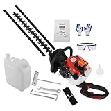 Elektiertisch Hickenschere, 1 Set 24 Zoll Kraftstoffeffizient mit hoher Leistung mit hoher Leistung mit hohem Hedge-Trimmer Doppelseite Blade 26cc Gasbuschschneider Rot