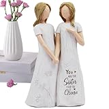 Best Friends Figuren - Abstrakte Bardekoration, Schutzengelskulptur | Handgeschnitzte Figuren für Weihnachten, Hochzeitsandenken (8,5 x 14,5 cm/3,35 x 5,71 cm)