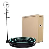 ATHUAH ATHUAH 360°-Fotokabinen-Maschine für Partys, mit Ringlicht, Selfie-Halter, kostenloses individuelles Logo, Personen zum Stehen auf Fernbedienung, automatische Zeitlupen-Drehkamerabine