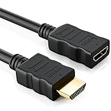 deleyCON 2m HDMI Verlängerung Kabel - Kompatibel zu HDMI 2.0a/b/1.4a - UHD 4K HDR 3D 1080p 2160p ARC - High Speed mit Ethernet - Schwarz