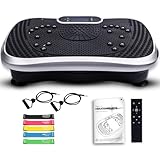 Vibrationsplatte - 99 Intensitätsstufen - 5 Trainingsprogramme - Fitnessgeräte für Zuhause - Ganzkörpertraining - Muskelaufbau - Massagegerät - Sportgerät mit Bluetooth - Home Workout - WeightWorld
