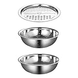 3X Küchenwerkzeug Multifunktionale Julienne-Reibe für Ingwer Obst Gemüse 28 cm Silber