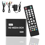 Garsent HDMI Media Player, 1080 P Full HD -Videoplayer für Digitale Medien Unterstützung SD/MMC-Karte, U-Disk, Festplatte Streaming-Geräte für Multi-Output-Medien.(eu)