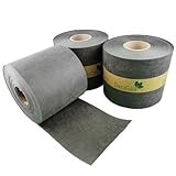 TerraGala Sichtschutzstreifen für Doppelstabmattenzaun, lichtdurchlässig, anthrazit mit Marmor-Effekt, 19cm Höhe (500 Meter)