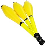 Juggle Dream Neon UV Street Jonglierkeulen 3er Set Tolle Trainerkeule - Jonglierset für Anfänger und Fortgeschrittene Jongleure (Alles Gelb)